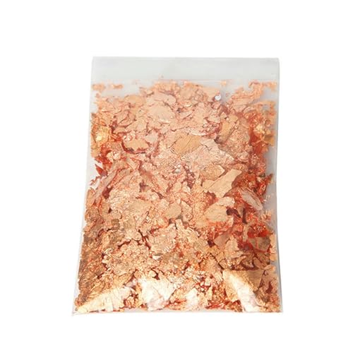 Goldes Papier, 3 g Folien-Pailletten for Nagelkunst und Bastelarbeiten in Mehrfarbig(Rose Gold - 3g) von QCKNKMGG