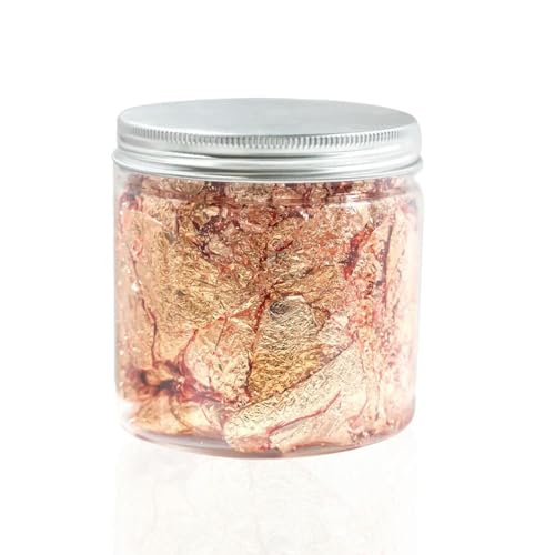 Goldes Papier, 3 g Folien-Pailletten for Nagelkunst und Bastelarbeiten in Mehrfarbig(Rose Gold Box - 3g) von QCKNKMGG