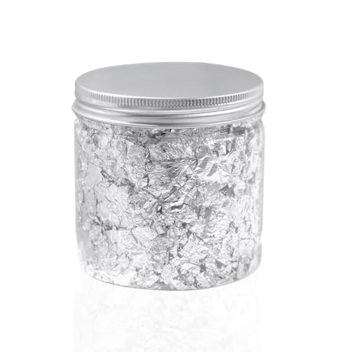 Goldes Papier, 3 g Folien-Pailletten for Nagelkunst und Bastelarbeiten in Mehrfarbig(Silver Box - 3g) von QCKNKMGG