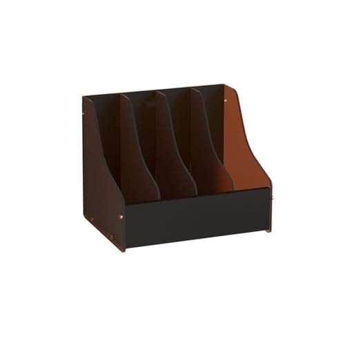 Holzverzeichnis, Zeitschriftenablageständer aus MDF-Acryl mit 4 Fächern, mehrfarbig(Black) von QCKNKMGG