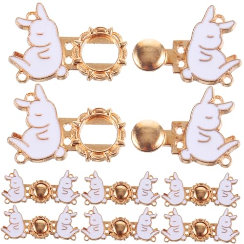 Kunststoffknopf, 10er-Pack mehrfarbige Jeans-Taillenknöpfe 3 x 1,5 x 0,2 cm(As Shown 6) von QCKNKMGG