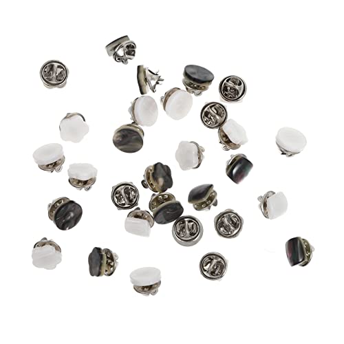 Kunststoffknopf, 30 Stück Knopfbroschen Muschelimitat Metall Mehrfarbig 1,10x1,10x1,00cm Kunststoffknopf, 30 Stück Knopfbroschen Muschelimitat Metall Mehrfarbig 1,10x1,10x1,00cm von QCKNKMGG