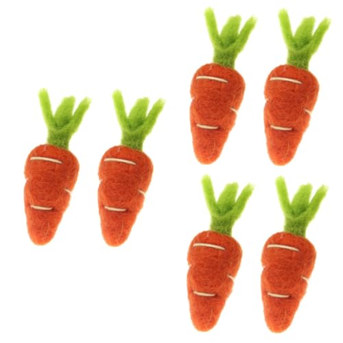 Kunststoffknopf, 6 Stück Wollfilz-Broschen mit Rettichmotiv, Orange, Bekleidungszubehör von QCKNKMGG