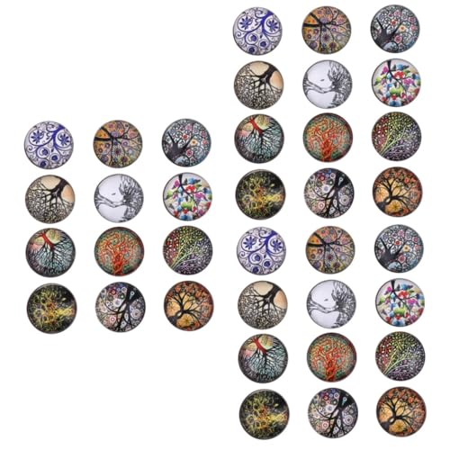 Kunststoffknopf, Glasknöpfe 1,9x1,9cm 36er-Pack for Schmuck und Bastelarbeiten von QCKNKMGG