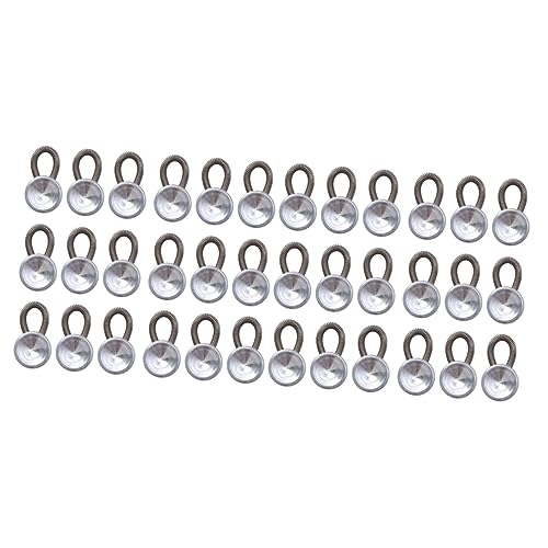 Kunststoffknopf, Knopfverlängerungen aus Legierung for Hosen, Jeans, 36 Stück, silberfarben, 36 Stück Kunststoffknopf, Knopfverlängerungen aus Legierung for Hosen, Jeans, 36 Stück, silberfarben, 36 Stück von QCKNKMGG