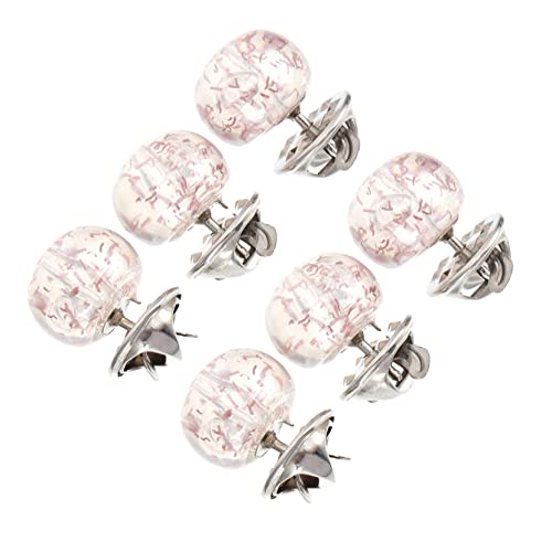 Kunststoffknopf, Kragen-Druckknopf-Corsagen for Damen, 6er-Pack, mehrfarbig, 1,7 x 1,1 cm(Pink,1.7X1.1cm) von QCKNKMGG
