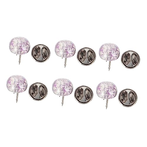 Kunststoffknopf, Kragen-Druckknopf-Corsagen for Damen, 6er-Pack, mehrfarbig, 1,7 x 1,1 cm(Purple,1.7X1.1cm) von QCKNKMGG