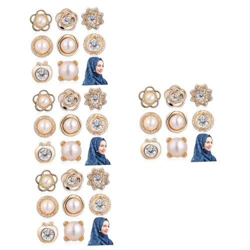 Kunststoffknopf, Magnetische Knöpfe for Kleidung Hijab Pins Multicolor 1x1x1cm Packung mit 24(4) von QCKNKMGG