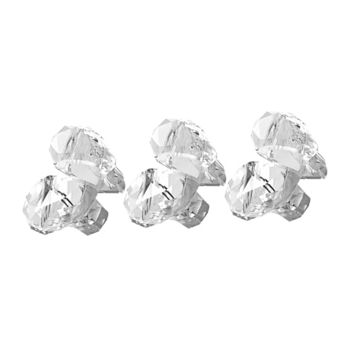Kunststoffknopf, Packung mit 3 Toilettenknopfdrückern in Herzform, transparent, 3,7 x 3,7 x 3,5 cm Kunststoffknopf, Packung mit 3 Toilettenknopfdrückern in Herzform, transparent, 3,7 x 3,7 x 3,5 cm von QCKNKMGG