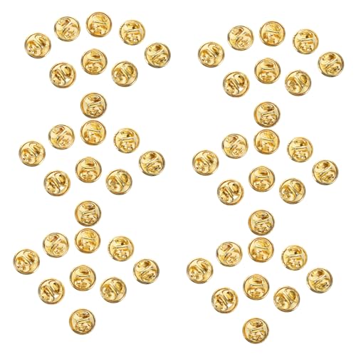 Kunststoffknopf, Schmetterlings-Hutnadeln-Set, 100 Stück, Messing, golden, 0,43 x 0,43 x 0,24 Zoll von QCKNKMGG