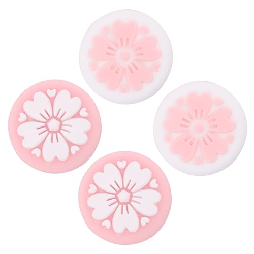 Kunststoffknopf, Silikon-Joystick-Griffkappen-Abdeckung for Switch-Controller, 4 Stück, Rosa Kunststoffknopf, Silikon-Joystick-Griffkappen-Abdeckung for Switch-Controller, 4 Stück, Rosa von QCKNKMGG