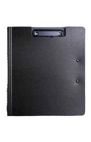 Niedliche Klemmbretter Board Clips, 2PCS A4 Datei Ordner Schreiben Pad Memo Clip Bord Doppel Clips Organizer for Unternehmen(Black) von QCKNKMGG