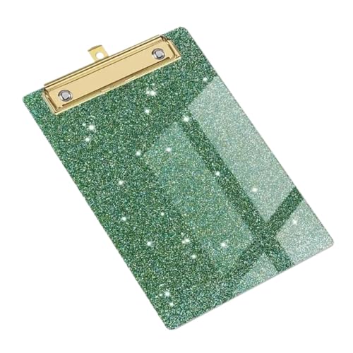 Niedliche Klemmbretter Board Clips, 4 Stück Klemmbretter mit niedrigem Metallclip und Aufhängeloch for den Einsatz im Klassenzimmer, in der Schule oder im Büro for Unternehmen(Green) von QCKNKMGG