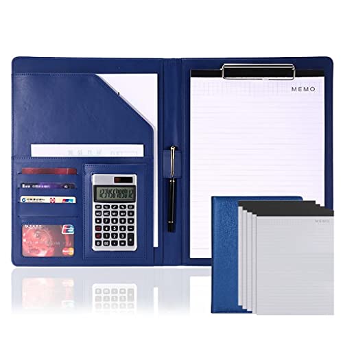 PU-Sitzungskarte, A4 Klemmbrett-Portfolio, PU-Leder, Dokumenten-Organizer, mehrfarbig(Blue,12-digit+Sign in this*5) von QCKNKMGG