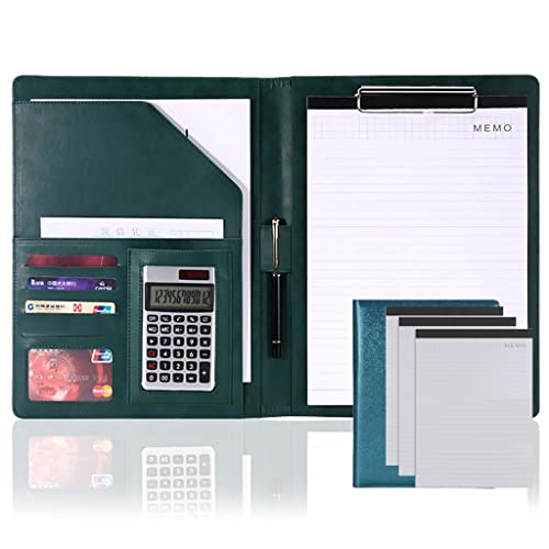 PU-Sitzungskarte, A4 Klemmbrett-Portfolio, PU-Leder, Dokumenten-Organizer, mehrfarbig(Green,12-digit+Sign in this*3) von QCKNKMGG