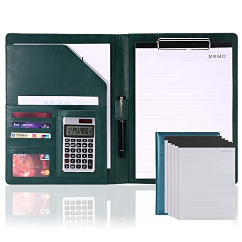 PU-Sitzungskarte, A4 Klemmbrett-Portfolio, PU-Leder, Dokumenten-Organizer, mehrfarbig(Green,12-digit+Sign in this*5) von QCKNKMGG