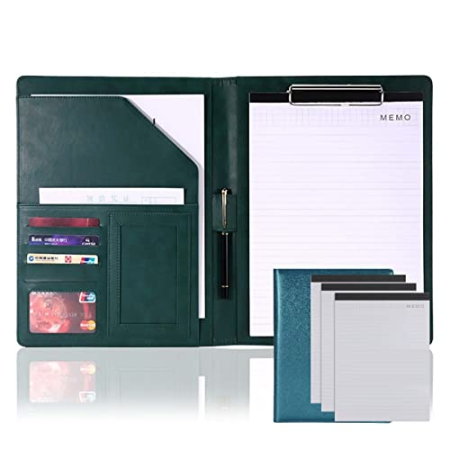 PU-Sitzungskarte, A4 Klemmbrett-Portfolio, PU-Leder, Dokumenten-Organizer, mehrfarbig(Green,Sign in this*3) von QCKNKMGG