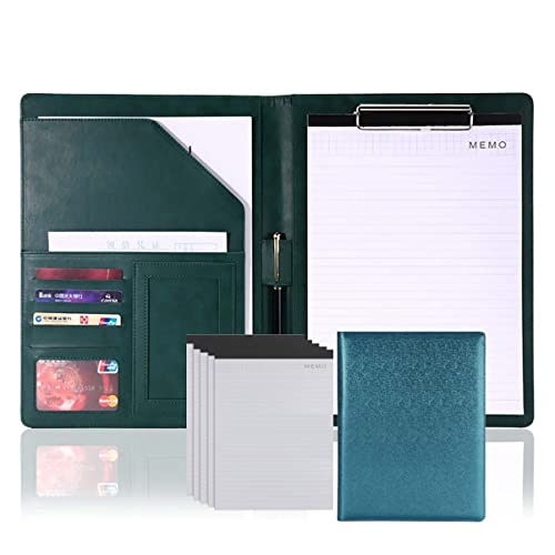 PU-Sitzungskarte, A4 Klemmbrett-Portfolio, PU-Leder, Dokumenten-Organizer, mehrfarbig(Green,Sign in this*5) von QCKNKMGG