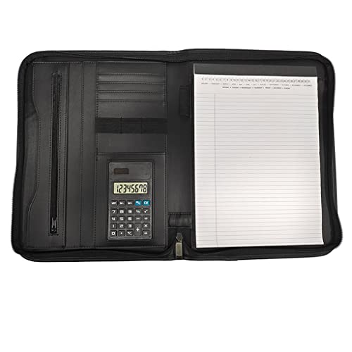 PU-Sitzungskarte, A4 PU Leder Reißverschluss Klemmbrett Ordner Konferenz Padfolio Multicolor(D) von QCKNKMGG