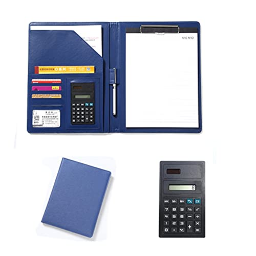 PU-Sitzungskarte, A4 Pu Leder Klemmbrett Ordner Organizer Portfolio Multicolor(Blue) von QCKNKMGG