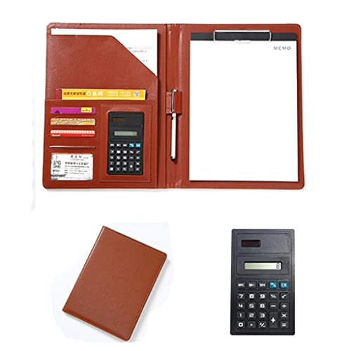 PU-Sitzungskarte, A4 Pu Leder Klemmbrett Ordner Organizer Portfolio Multicolor(Brown) von QCKNKMGG