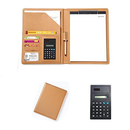 PU-Sitzungskarte, A4 Pu Leder Klemmbrett Ordner Organizer Portfolio Multicolor(Yellow) von QCKNKMGG