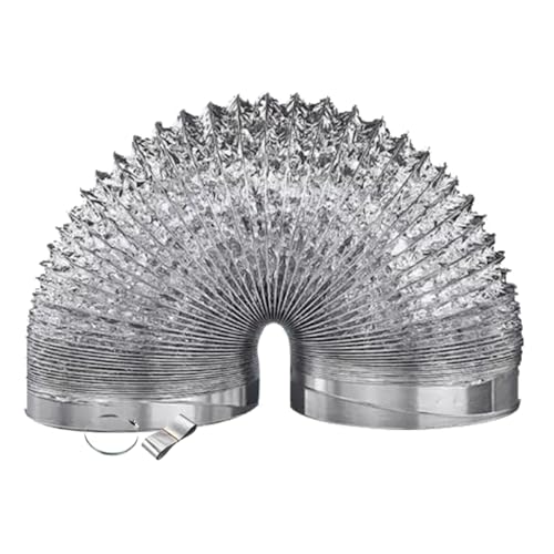 QCKNKMGG EIN versteh versteh ich Nicht. Flexibler Aluminium-Kanalschlauch, Flexibler Abluftschlauch for Lüftungskanäle, 1 Klemme und Klebeband im Lieferumfang enthalten(2m 100mm) von QCKNKMGG