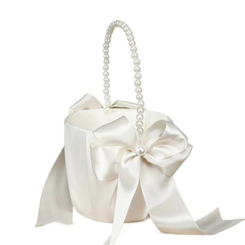 QCKNKMGG Hochzeitsdekoration Blumenmädchen Korb, Hochzeit Romantische Satin Schleife Perlen Party Dekor Feier Prop QCKNKMGG Hochzeitsdekoration Blumenmädchen Korb, Hochzeit Romantische Satin Schleife Perlen Party Dekor Feier Prop von QCKNKMGG