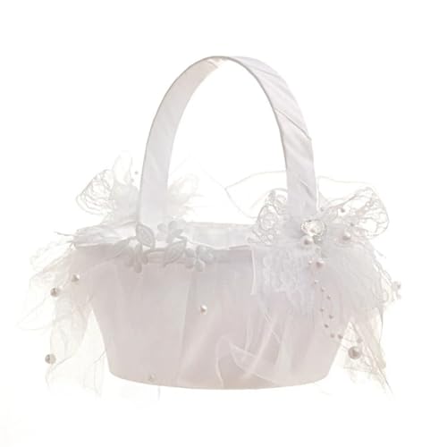 QCKNKMGG Hochzeitsdekoration Blumenmädchen Korb, Hochzeit Spitze Blumen Hochzeit von QCKNKMGG