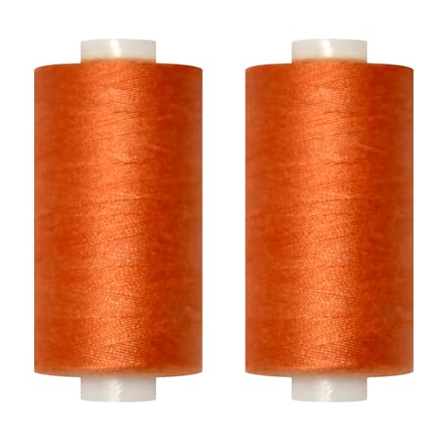 Nähgarn (Burnt Orange, 2 Spulen) von QCZKB