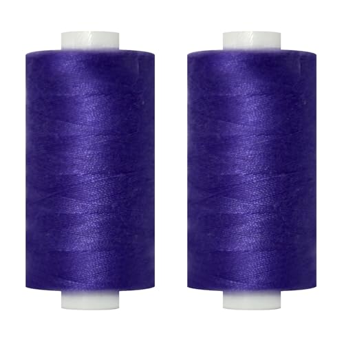 Nähgarn (sehr dunkles Violett, 2 Spulen) von QCZKB