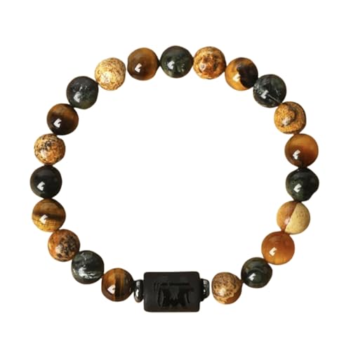 QDLTGBD Feng Shui Armband Zwölf Zodiac -armbänder, Naturstein -perlen -armbänder, Männliche Und Weibliche Zodiac -gebetssegen Steine, Tierkreisgebetsbrandbänder ，-Gemini (5 21-6 21) von QDLTGBD
