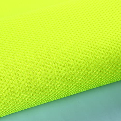 QDTD 160 cm Breit Mesh Stoff Air Mesh Leichte Polyester Sportbekleidung,Sportbekleidung,Badebekleidung,Tanzbekleidung,Yogabekleidung,Tischdecke Verkauft von 1m(Fluoreszierendes Gelb)(Size:1.6 * 1m) von QDTD