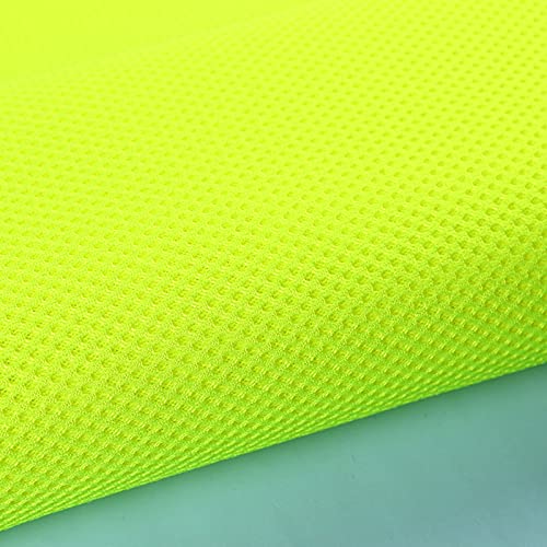 QDTD 160 cm Breit Mesh Stoff Air Mesh Leichte Polyester Sportbekleidung,Sportbekleidung,Badebekleidung,Tanzbekleidung,Yogabekleidung,Tischdecke Verkauft von 1m(Fluoreszierendes Gelb)(Size:1.6 * 2m) von QDTD