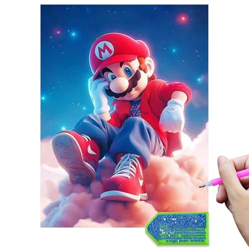 QDUODUO Diamond Painting für Kinder ab 6 Jahre und Erwachsene Anfänger, Cartoon Super Bros 5D Diamant Painting Bilder, 30x40cm Große Diamantmalerei Bastelset, DIY Mosaikherstellung Kunst Basteln Kit QDUODUO Diamond Painting für Kinder ab 6 Jahre und Erwachsene Anfänger, Cartoon Super Bros 5D Diamant Painting Bilder, 30x40cm Große Diamantmalerei Bastelset, DIY Mosaikherstellung Kunst Basteln Kit von QDUODUO