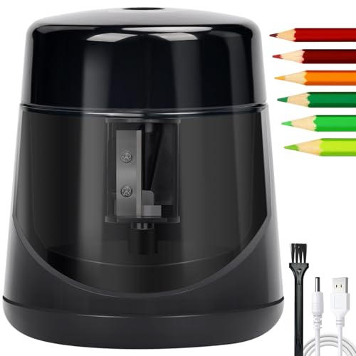 Elektrischer Anspitzer, Elektrischer Spitzer,Tragbarer Elektrischer Bleistiftspitzer mit Behälter, für 7-12mm stifte, für Schulen, Haushalte, Büros und Klassenzimmerr Elektrischer Anspitzer, Elektrischer Spitzer,Tragbarer Elektrischer Bleistiftspitzer mit Behälter, für 7-12mm stifte, für Schulen, Haushalte, Büros und Klassenzimmerr von QEANY