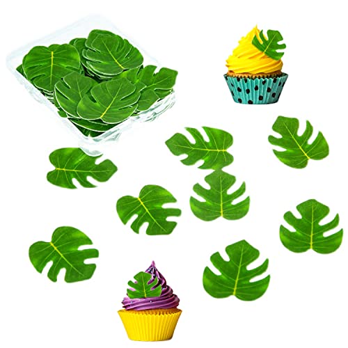 96 Stück tropische Schildkrötenblatt-Kuchenaufsätze, Palmblatt-Kuchenaufsätze, Blattform-Kuchenaufsätze, Cupcake-Aufsätze für tropische Sommer-Party-Themen, Hochzeiten, Geburtstage 96 Stück tropische Schildkrötenblatt-Kuchenaufsätze, Palmblatt-Kuchenaufsätze, Blattform-Kuchenaufsätze, Cupcake-Aufsätze für tropische Sommer-Party-Themen, Hochzeiten, Geburtstage von QEEQPF