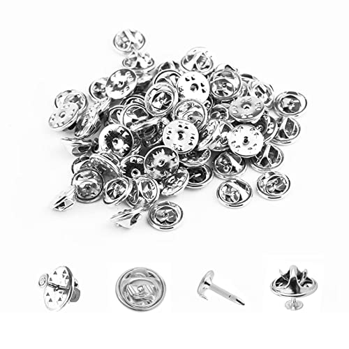 50 Stück Schmetterling Pin Clutch, Schmetterling Kupplung, Verschlüsse Butterfly Clips Pin, Anstecker Pin, Befestigungen für Anstecker, Rücken Schmetterling Kupplung, Pin Backs Schmetterling Krawatte von QEEROYO