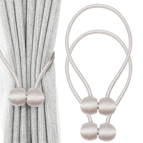 QEEROYO 2 Stück Magnetische Gardinen Raffhalter, Vorhang Halter, Starke Magnetische Vorhang-Raffhalter, Vorhang Riemen Clip, Home, Büro, Dekoration, Minimalistischer Stil, Beige QEEROYO 2 Stück Magnetische Gardinen Raffhalter, Vorhang Halter, Starke Magnetische Vorhang-Raffhalter, Vorhang Riemen Clip, Home, Büro, Dekoration, Minimalistischer Stil, Beige von QEEROYO