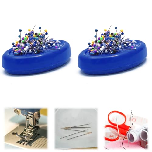 QEEROYO 2Pcs Magnetic Sewing Needle Cushion, Magnetic Pin Cushion, Magnetische Nähen Nadelkissen, Magnetische Aufbewahrungsbox Nadelkissen, Magnetnadelkissen, Magnet Nadelkissen, Nähzubehör, Blau QEEROYO 2Pcs Magnetic Sewing Needle Cushion, Magnetic Pin Cushion, Magnetische Nähen Nadelkissen, Magnetische Aufbewahrungsbox Nadelkissen, Magnetnadelkissen, Magnet Nadelkissen, Nähzubehör, Blau von QEEROYO