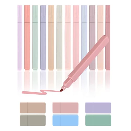 Textmarker Pastell Set, 18 Stück Aesthetic Marker Stifte Textmarker Set, Textmarker Stifte Aesthetic, Pastell Textmarker Bibel Zubehör, mit Korrekturband, zum Hervorheben von Tagebuch oder Notizbuch Textmarker Pastell Set, 18 Stück Aesthetic Marker Stifte Textmarker Set, Textmarker Stifte Aesthetic, Pastell Textmarker Bibel Zubehör, mit Korrekturband, zum Hervorheben von Tagebuch oder Notizbuch von QEEROYO