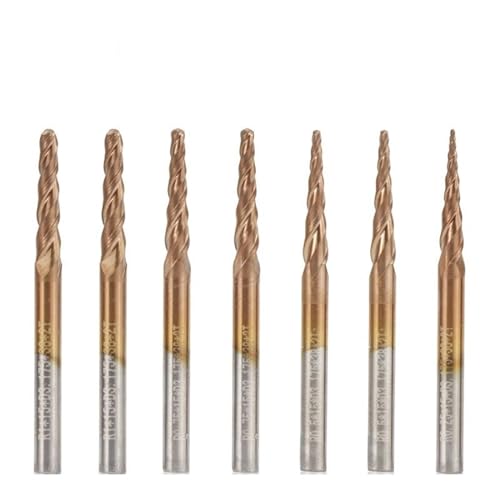 2 flöte Kugelkopf 3,175mm Schaft Wolframkarbid Gravur Bit beschichtet 1 Stücke(R0.5x15x3.175x40) von QEJBQKWU