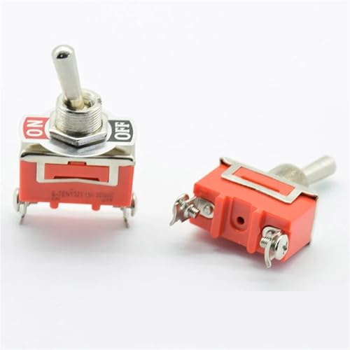 Kippschalter, 12 V, robust, Ein-/Ausschalter, Auto, Metall, SPDT, SPST, P0.05, 15 A, 250 V, Klemme, 1 Stück(1pc ON OFF) von QEJBQKWU