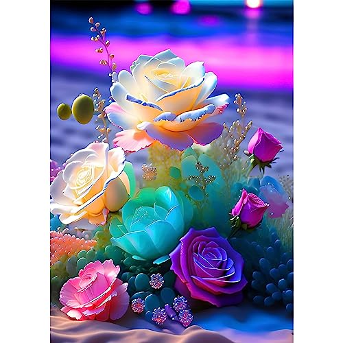 QENSPE 5D Diamond Painting Erwachsene, Bunter Blumen Diamant Painting Bilder Strand Diamond Art Full Diamant Kunst Malerei Stickerei Set Kreuzstich Bilder DIY Home Wand Dekor 30x40cm QENSPE 5D Diamond Painting Erwachsene, Bunter Blumen Diamant Painting Bilder Strand Diamond Art Full Diamant Kunst Malerei Stickerei Set Kreuzstich Bilder DIY Home Wand Dekor 30x40cm von QENSPE