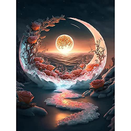 QENSPE 5D Diamond Painting Rosen Diamant Painting Bilder Mond Diamond Painting Erwachsene Fantasie Full Diamant Bilder Malerei Stickerei Set Kreuzstich Bilder Home Wand Dekor 30x40cm QENSPE 5D Diamond Painting Rosen Diamant Painting Bilder Mond Diamond Painting Erwachsene Fantasie Full Diamant Bilder Malerei Stickerei Set Kreuzstich Bilder Home Wand Dekor 30x40cm von QENSPE