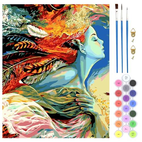 QENSPE DIY Malen nach Zahlen Erwachsene Mädchen, Fantasie Malen nach Zahlen Set für Anfänger – 40x50 cm Leinen Leinwand mit 3 Pinsel, Acrylfarbe, Rahmenlos QENSPE DIY Malen nach Zahlen Erwachsene Mädchen, Fantasie Malen nach Zahlen Set für Anfänger – 40x50 cm Leinen Leinwand mit 3 Pinsel, Acrylfarbe, Rahmenlos von QENSPE