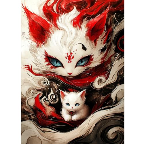 QENSPE Diamond Painting Fuchs, Anime Diamond Art Set Erwachsene, Kristall Diamant Malerei DIY Diamant Kunst Handwerk für Haus Zimmer Wand Dekor 30x40cm von QENSPE