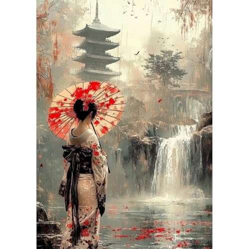 QENSPE Diamond Painting Japanische Frau, Landschaft Diamond Art Set Erwachsene, Kristall Diamant Malerei DIY Diamant Kunst Handwerk für Haus Zimmer Wand Dekor 30x40cm QENSPE Diamond Painting Japanische Frau, Landschaft Diamond Art Set Erwachsene, Kristall Diamant Malerei DIY Diamant Kunst Handwerk für Haus Zimmer Wand Dekor 30x40cm von QENSPE