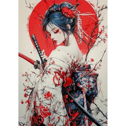 QENSPE Diamond Painting Japanische Frauen, Samurai Diamond Art Set Erwachsene, Kristall Diamant Malerei DIY Diamant Kunst Handwerk für Haus Zimmer Wand Dekor 30x40cm QENSPE Diamond Painting Japanische Frauen, Samurai Diamond Art Set Erwachsene, Kristall Diamant Malerei DIY Diamant Kunst Handwerk für Haus Zimmer Wand Dekor 30x40cm von QENSPE