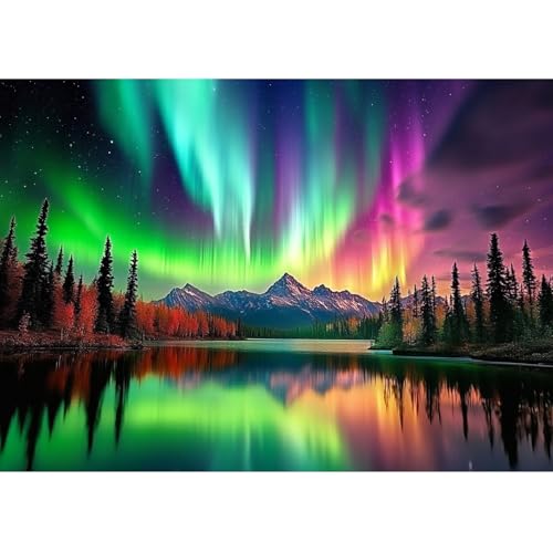 QENSPE Diamond Painting Nordlicht Diamant Painting 5D Diamond Malerei Kit Erwachsene See Full Diamant Art Malerei Stickerei Set Kreuzstich Bilder Set Home Wand Dekor 30x40cm QENSPE Diamond Painting Nordlicht Diamant Painting 5D Diamond Malerei Kit Erwachsene See Full Diamant Art Malerei Stickerei Set Kreuzstich Bilder Set Home Wand Dekor 30x40cm von QENSPE